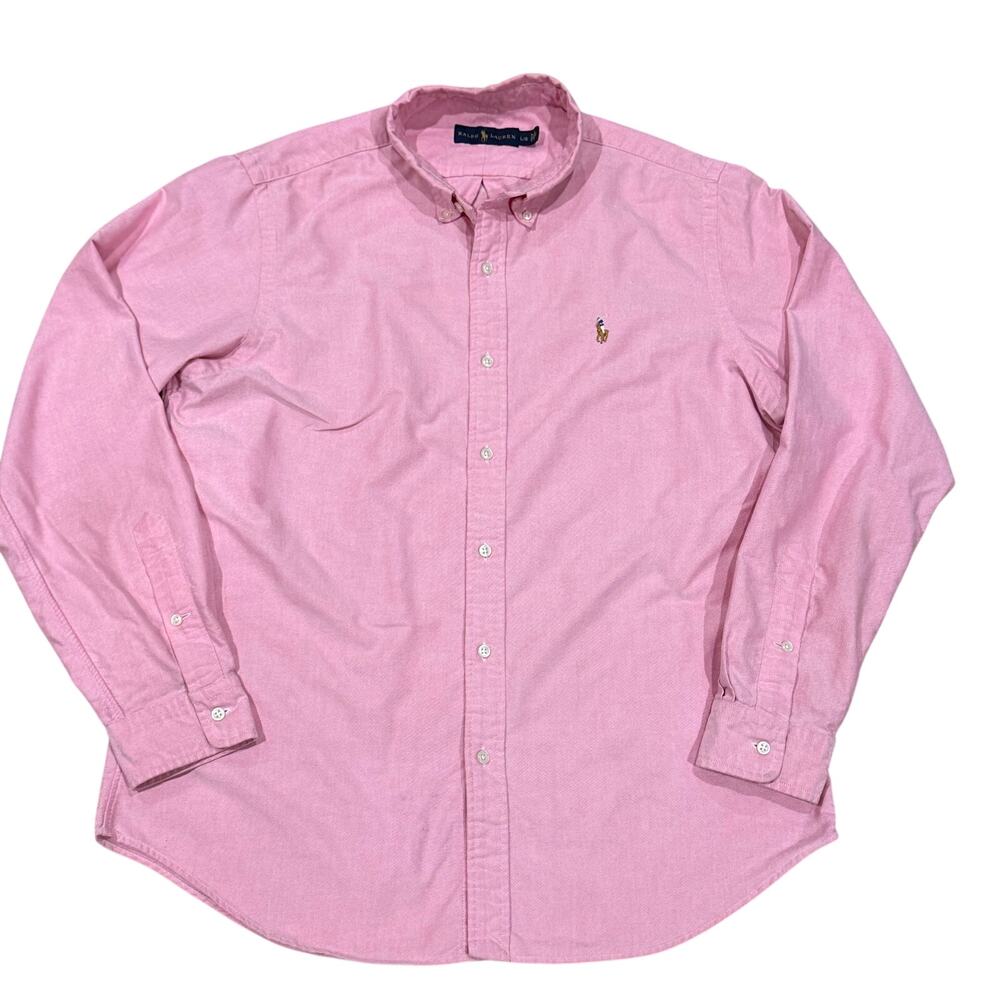 Polo Ralph Lauren Oxford Cloth Cotton Button Down Men's Shirt Size Large OCBD